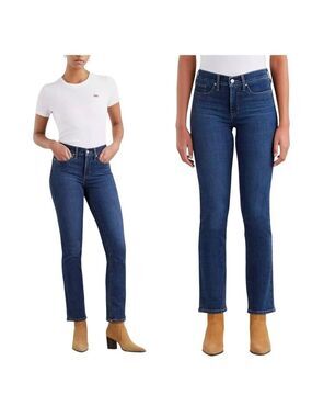 Levi's 314 Shaping Straight Leg Stretch Denim Ankle Length Jeans